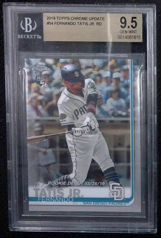 2019 Topps Chrome Update Fernando Tatis Jr RC Rookie BGS 9.5 GEM Mint