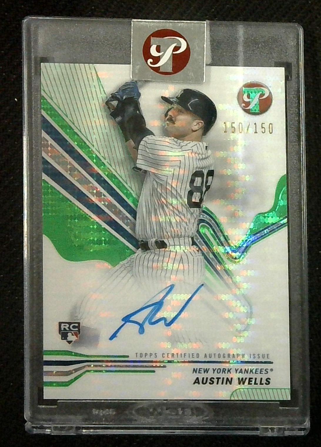 2024 Topps Pristine Austin Wells #PA-AWE Rookie RC Green Refractor Auto /150