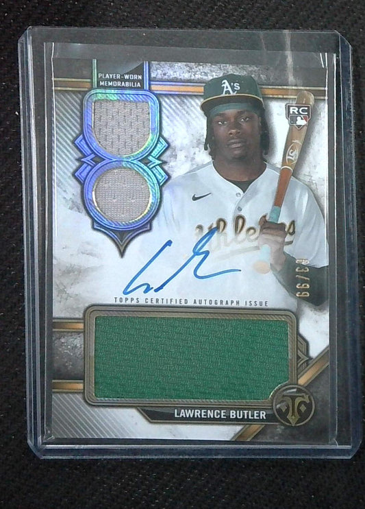 Lawrence Butler - 2024 Topps Triple Threads Rookie PATCH 🔥 AUTO /99 🔥