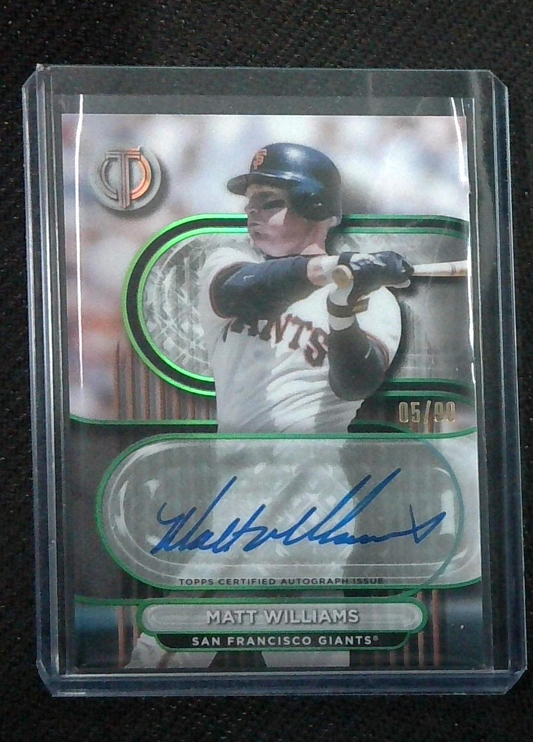 2024 Matt Williams Topps Tribute #TA-MW On-Card Green Parallel Auto 05/99
