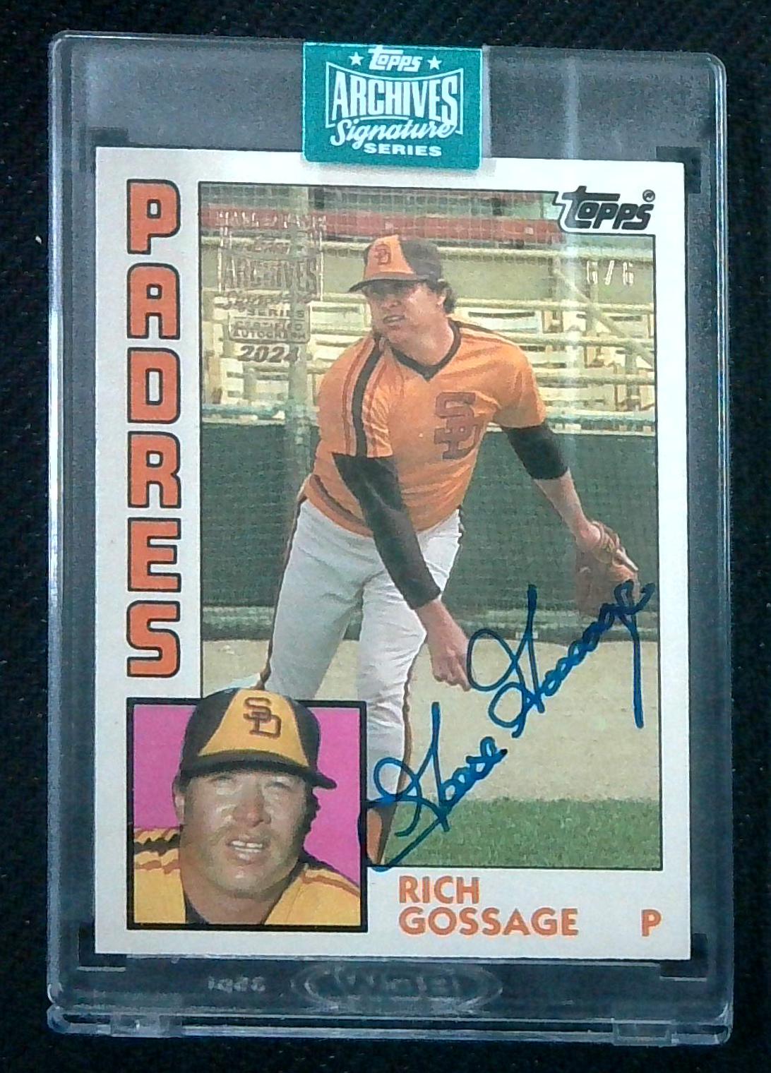 2024 Topps Archives Signature Series Retired Edition Goose Gossage Auto 6/6