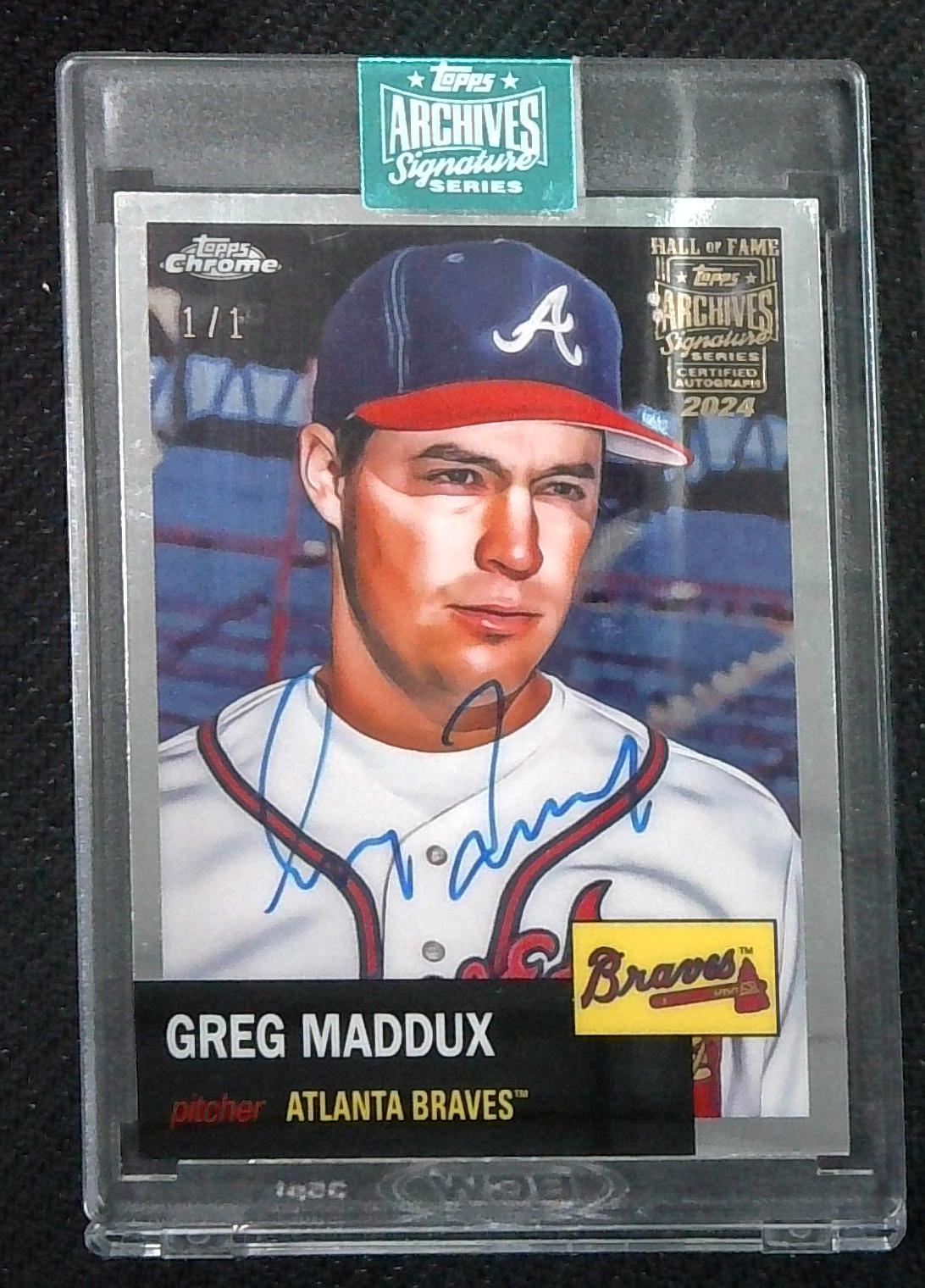 2024 Topps Archives Signature Series Greg Maddux Auto Autograph #1/1 Braves