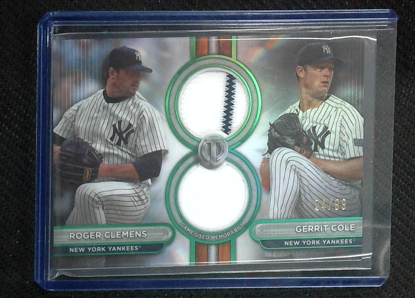 2024 Topps Tribute Roger Clemens Gerrit Cole Dual Jersey /99 Yankees Pinstripe