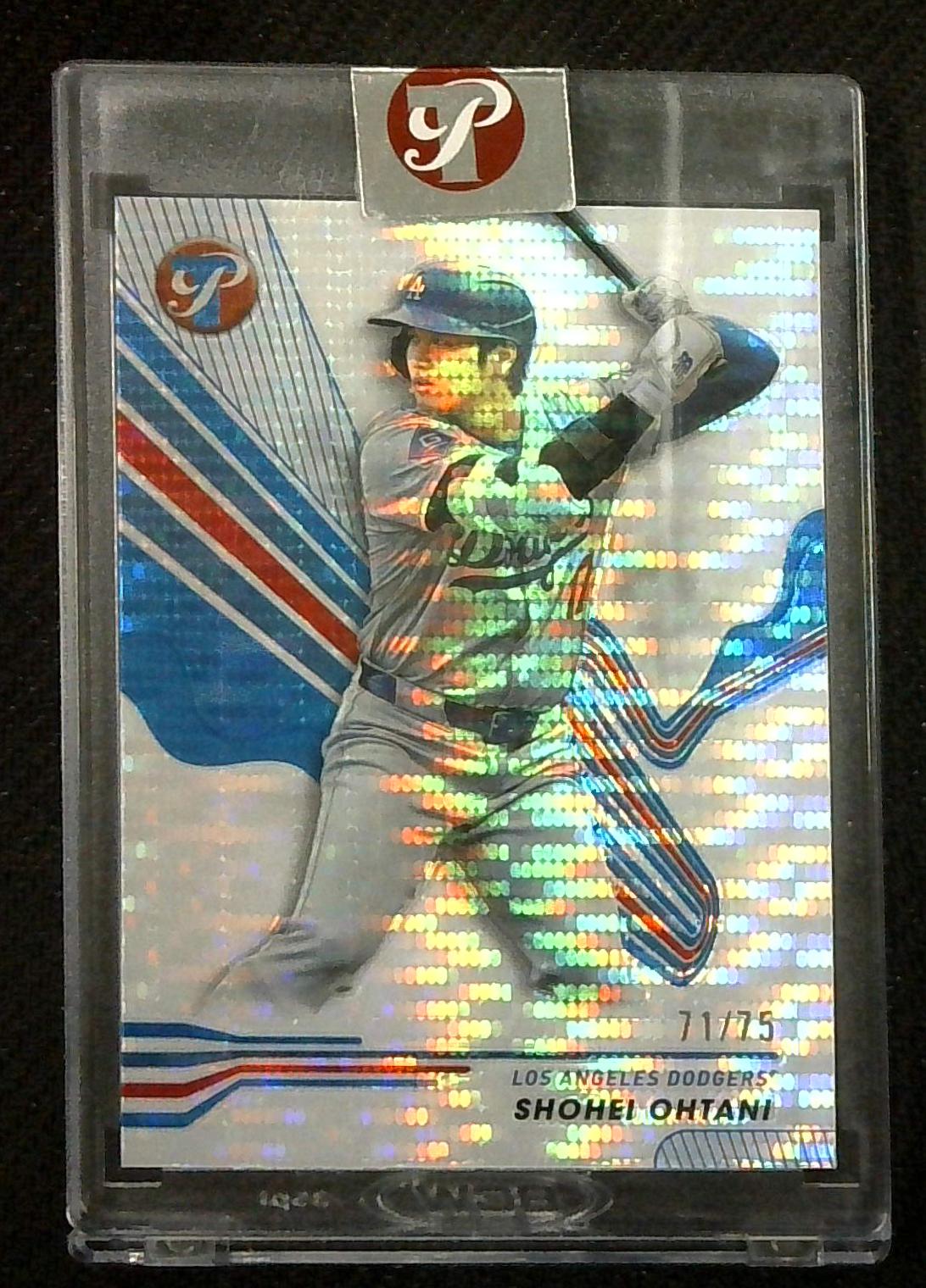 Topps Pristine 2024 Shohei Ohtani Encased Blue Refractor 71/75 Dodgers