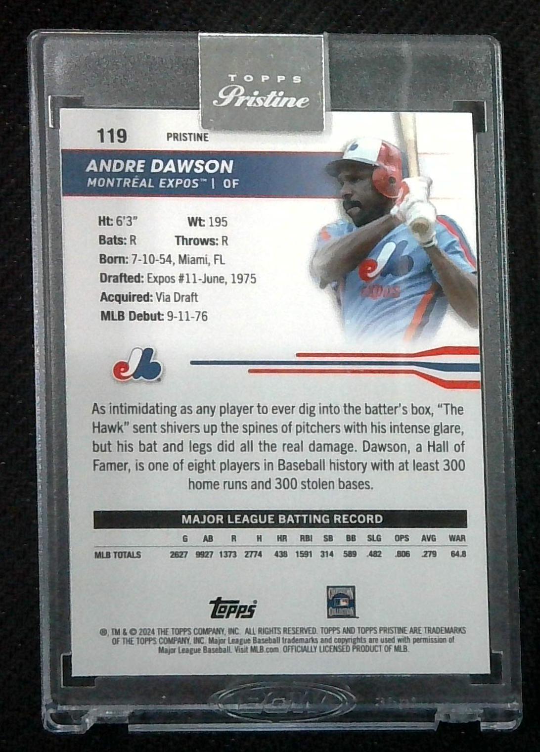 2024 Topps Pristine Andre Dawson Orange Refractor /25
