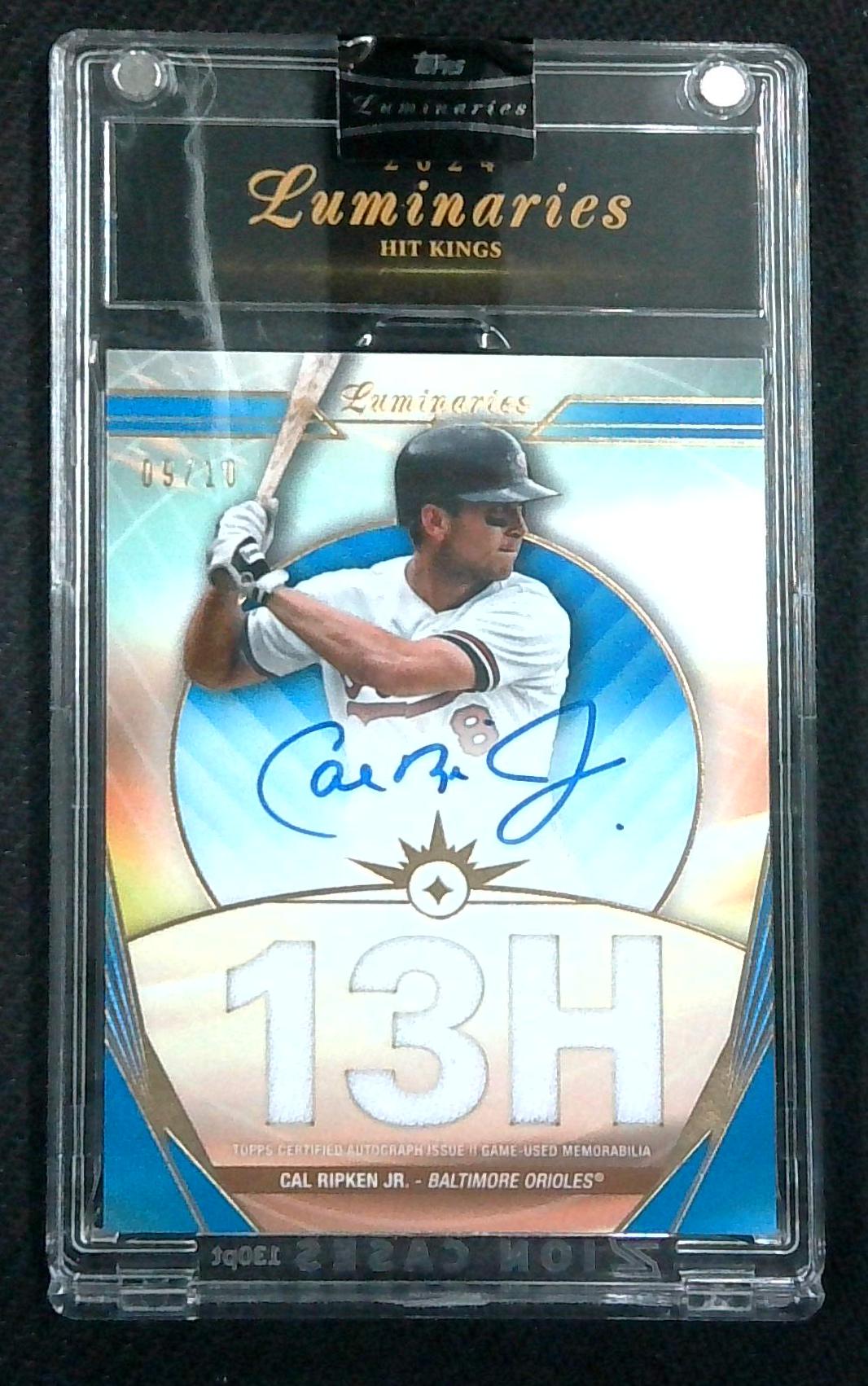 2024 TOPPS LUMINARIES CAL RIPKEN JR. GAME USED PATCH AUTO 9/10