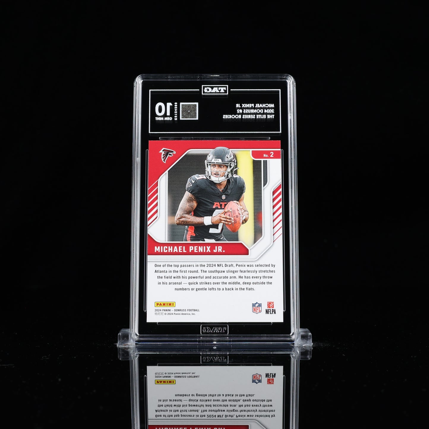 2024 PANINI DONRUSS THE ELITE SERIES ROOKIES #2 MICHAEL PENIX JR. RC TAG 10