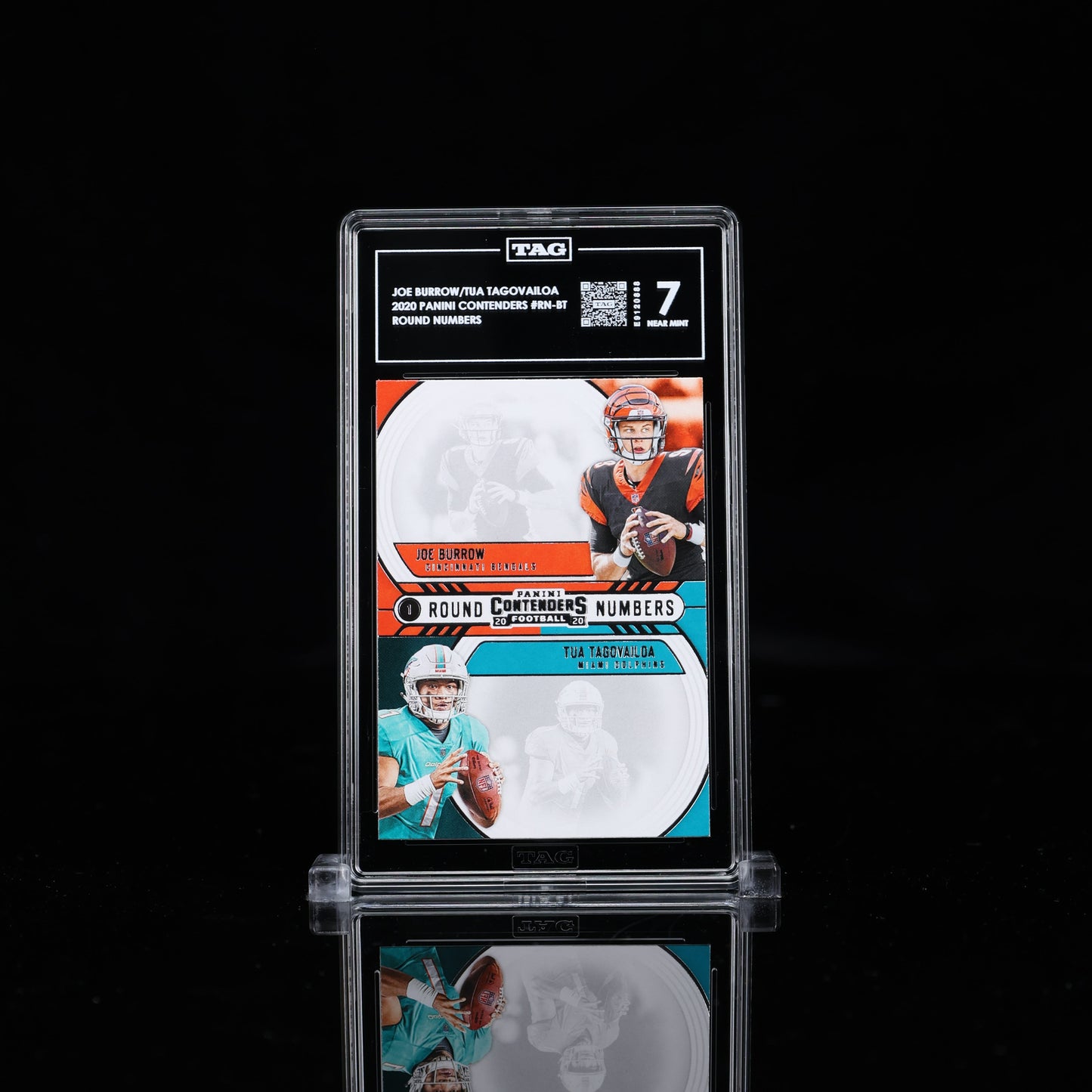 2020 Contenders Tua Tagovailoa Joe Burrow RC Round Numbers TAG 7