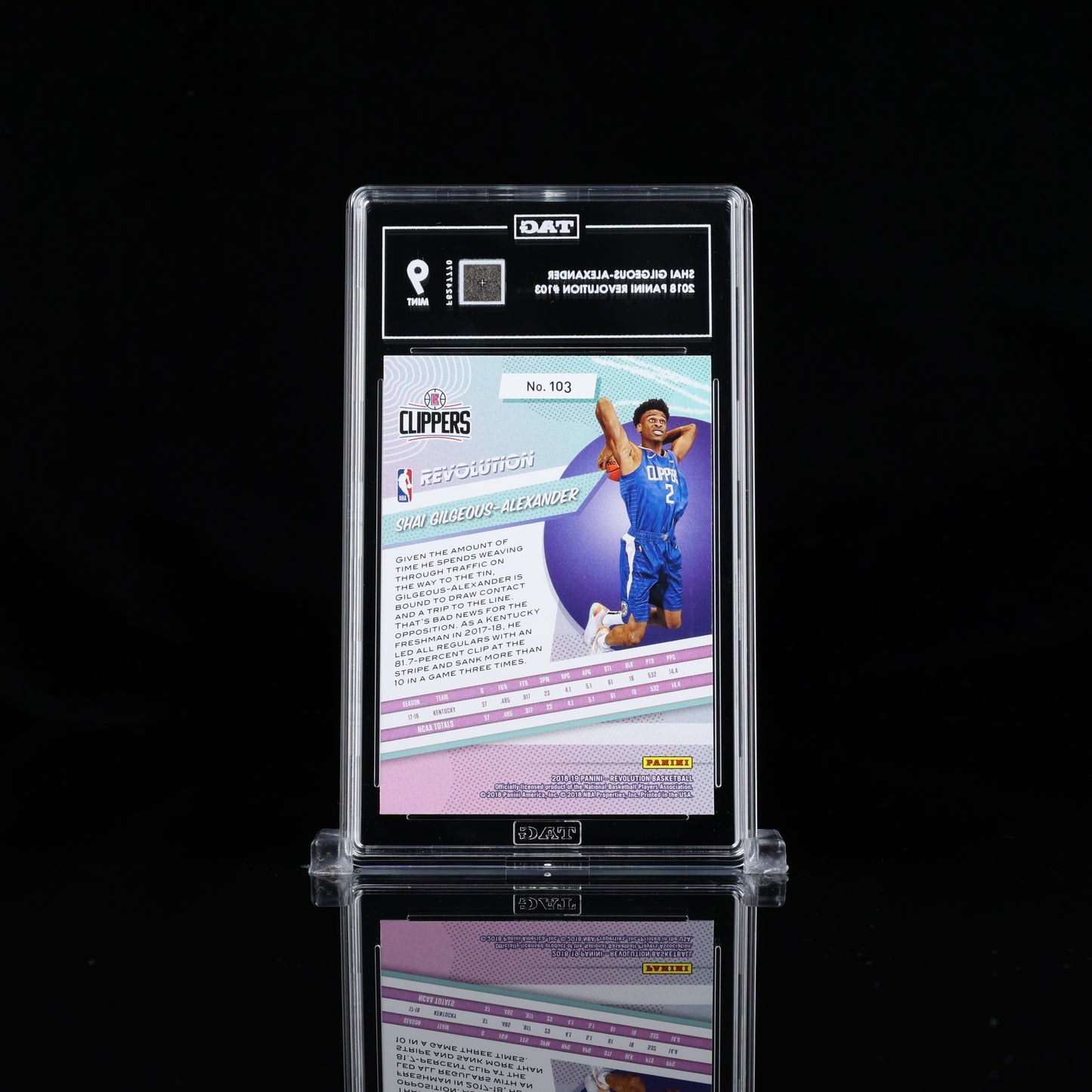 Shai Gilgeous-Alexander 2018 Panini Revolution TAG 9 #103 Rookie RC Card