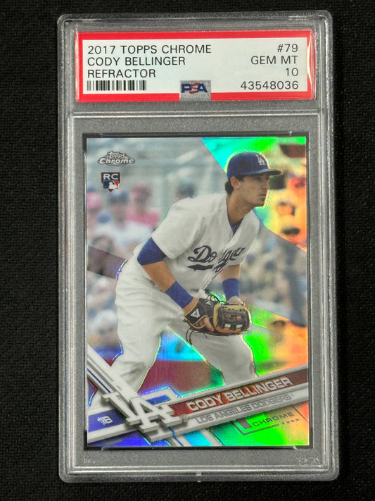 2017 Topps Chrome Cody Bellinger Rookie Refractor PSA 10 Gem Mint