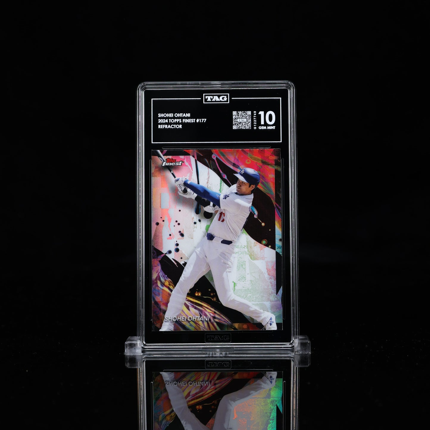 2024 Topps Finest Shohei Ohtani Uncommon Refractor #177 Dodgers TAG 10