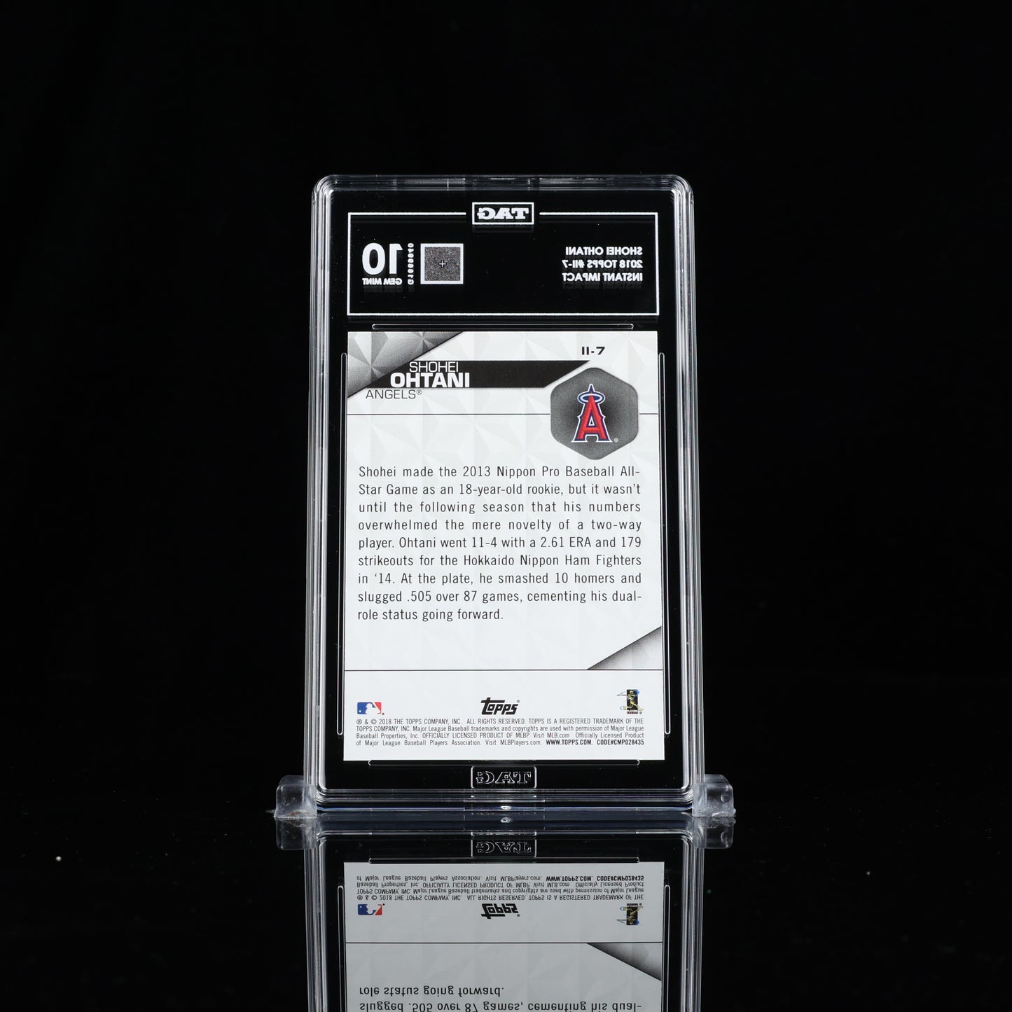 2018 TOPPS INSTANT IMPACT #II-7 SHOHEI OHTANI ROOKIE RC TAG 10