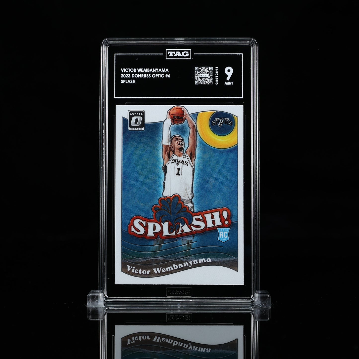 2023 Panini Donruss Optic VICTOR WEMBANYAMA Splash Rookie RC #6 TAG 9