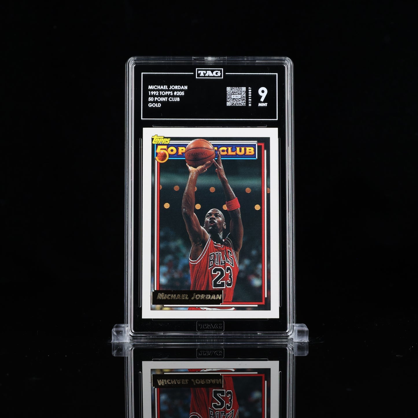 1992 Topps Michael Jordan 50 Point Club #205 TAG 9