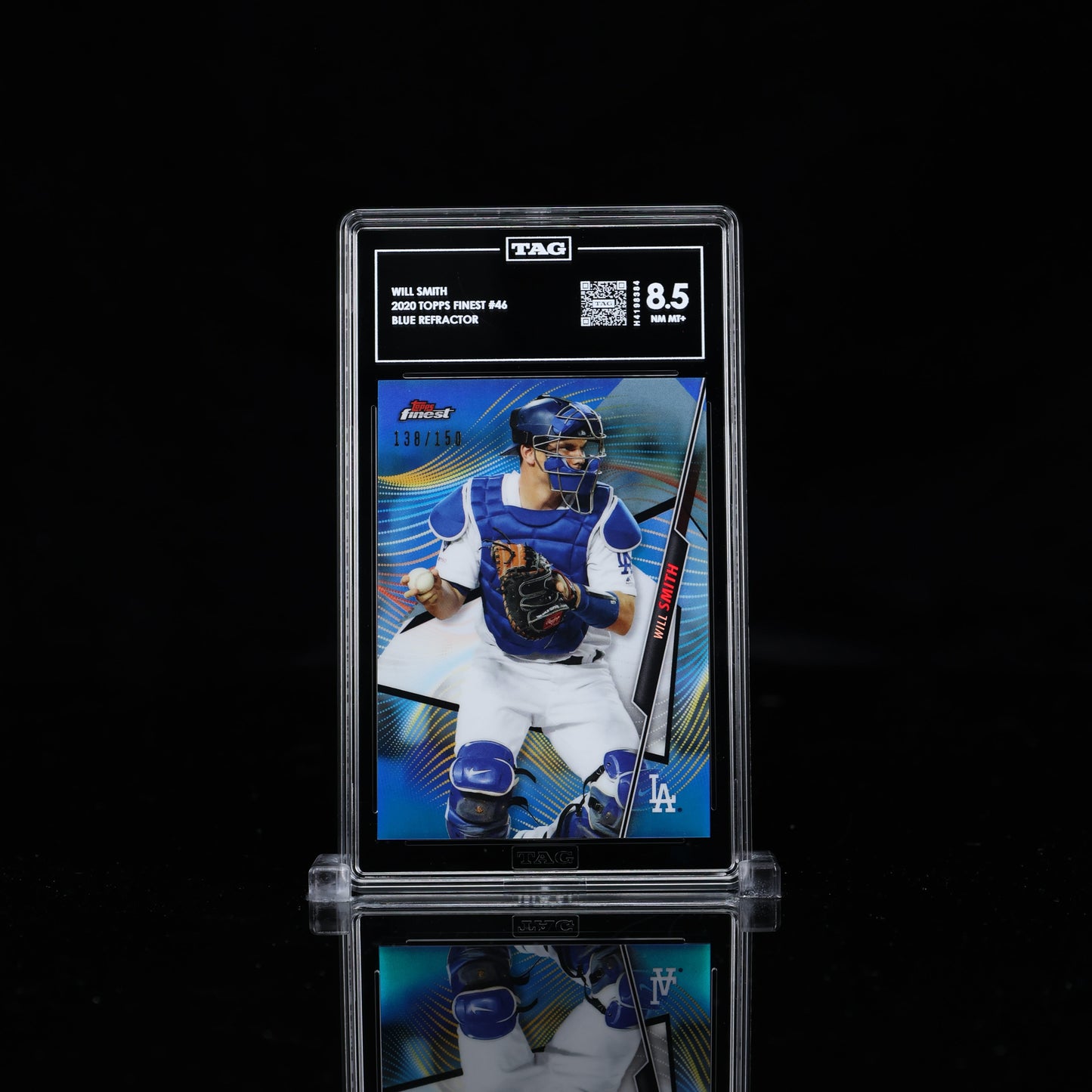 2020 Topps Finest Will Smith Blue Refractor /150 TAG 8.5