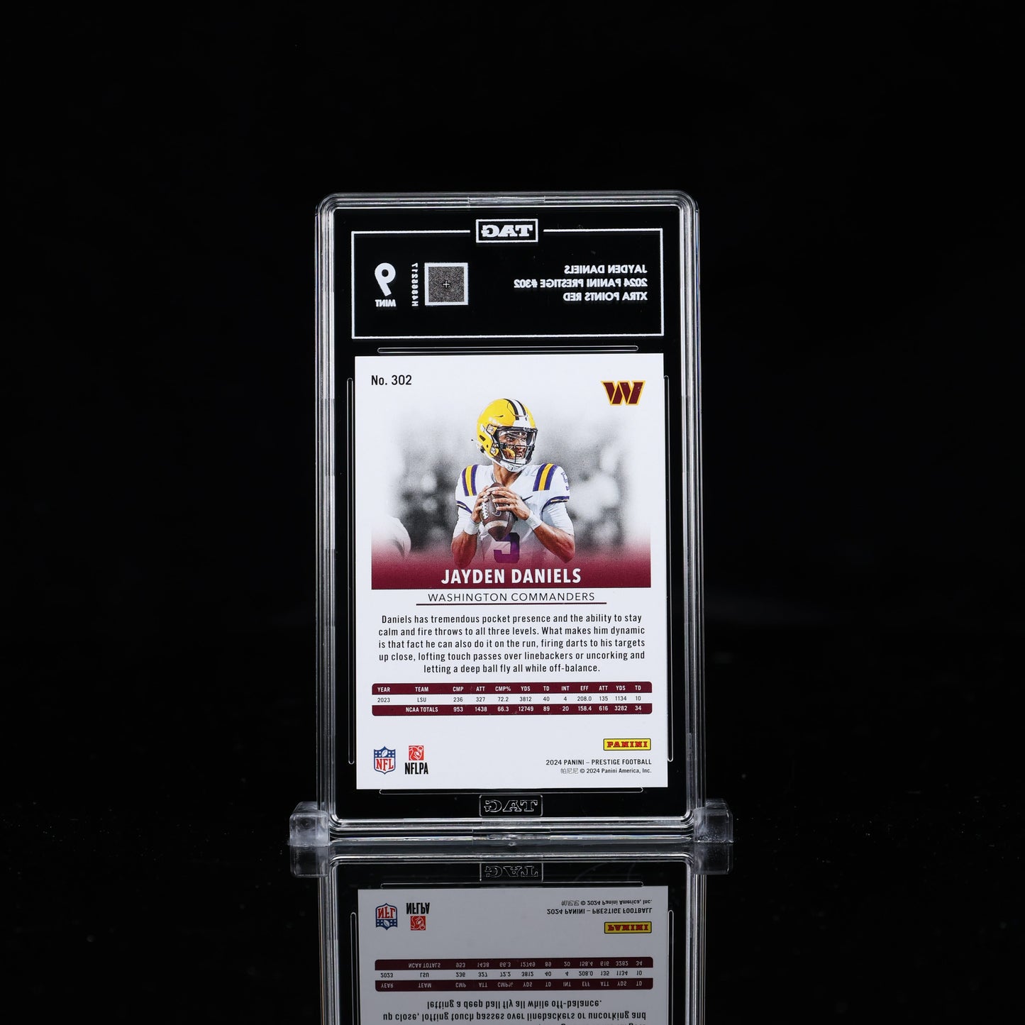 2024 Panini Prestige - Jayden Daniels - #302 - Xtra Points Red - TAG 9 - /399