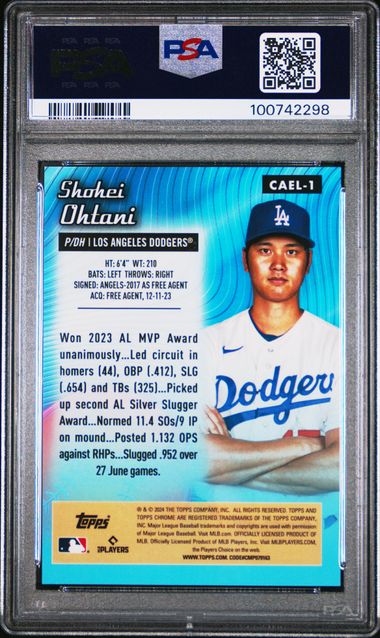 2024 TOPPS CHROME LOGOFRACTOR EDITION ALL ETCH SHOHEI OHTANI PSA 9