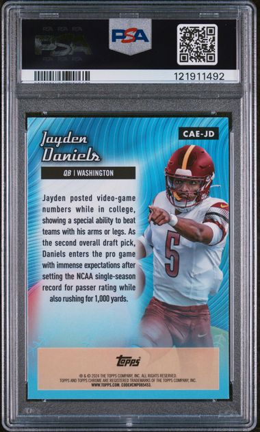2024 Topps Chrome All Etch Jayden Daniels Rookie PSA 10