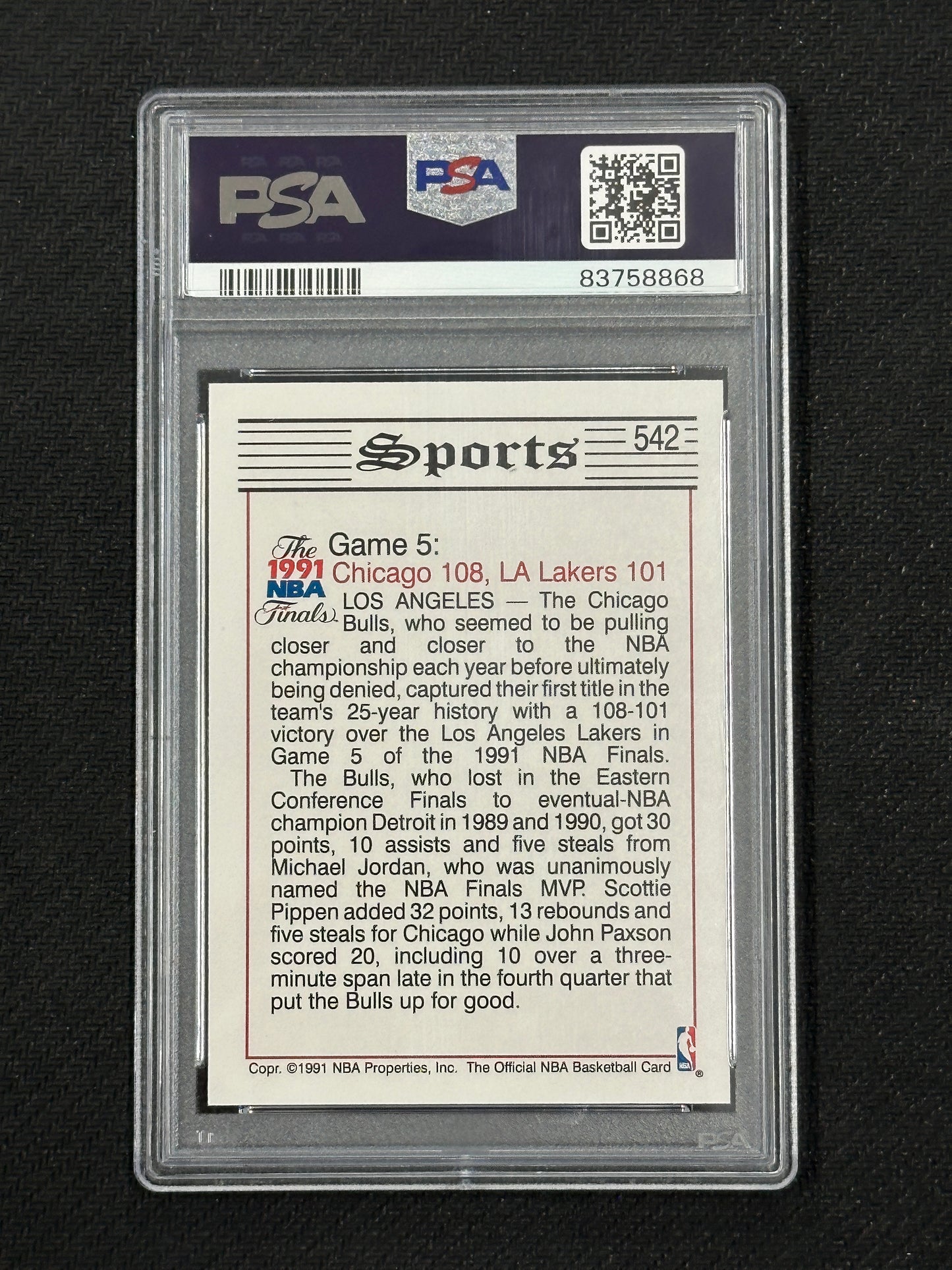 1991 Hoops Michael Jordan Magic Johnson PSA 9