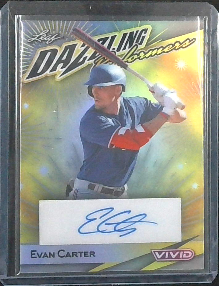 2023 Leaf Vivid Evan Carter Dazzling Performances Auto /9