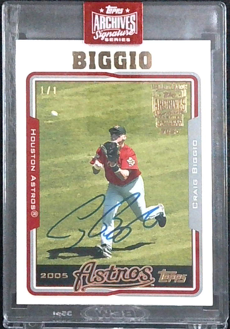 2023 Topps Archives Signature Series Craig Biggio 1/1 Encased Auto Astros