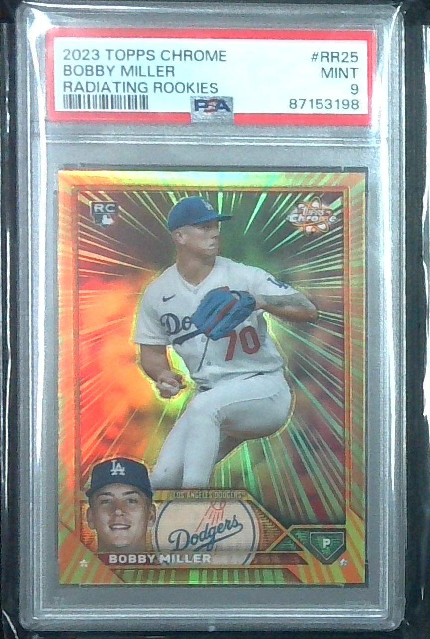 2023 Topps Chrome Bobby Miller Radiating Rookie PSA 9
