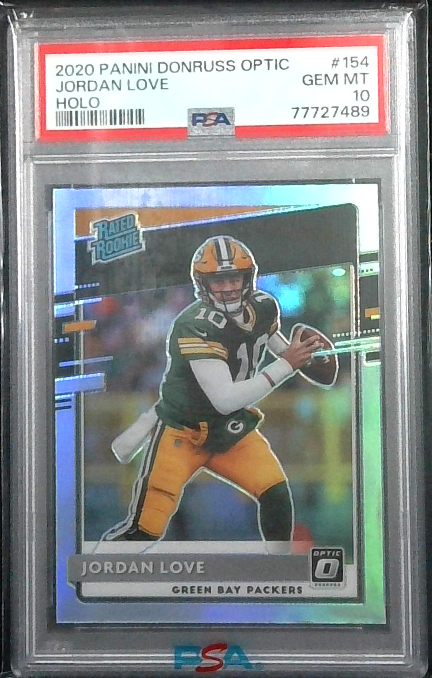 2020 PANINI DONRUSS OPTIC #154 Jordan Love Holo Rookie PSA 10