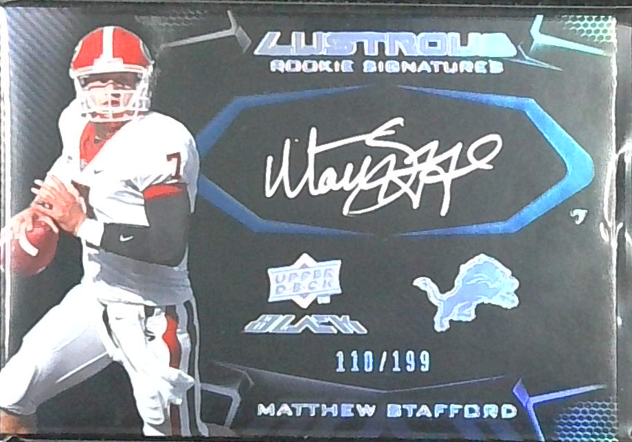 2009 Upper Deck Black Lustrous Matthew Stafford ROOKIE RC AUTO /199