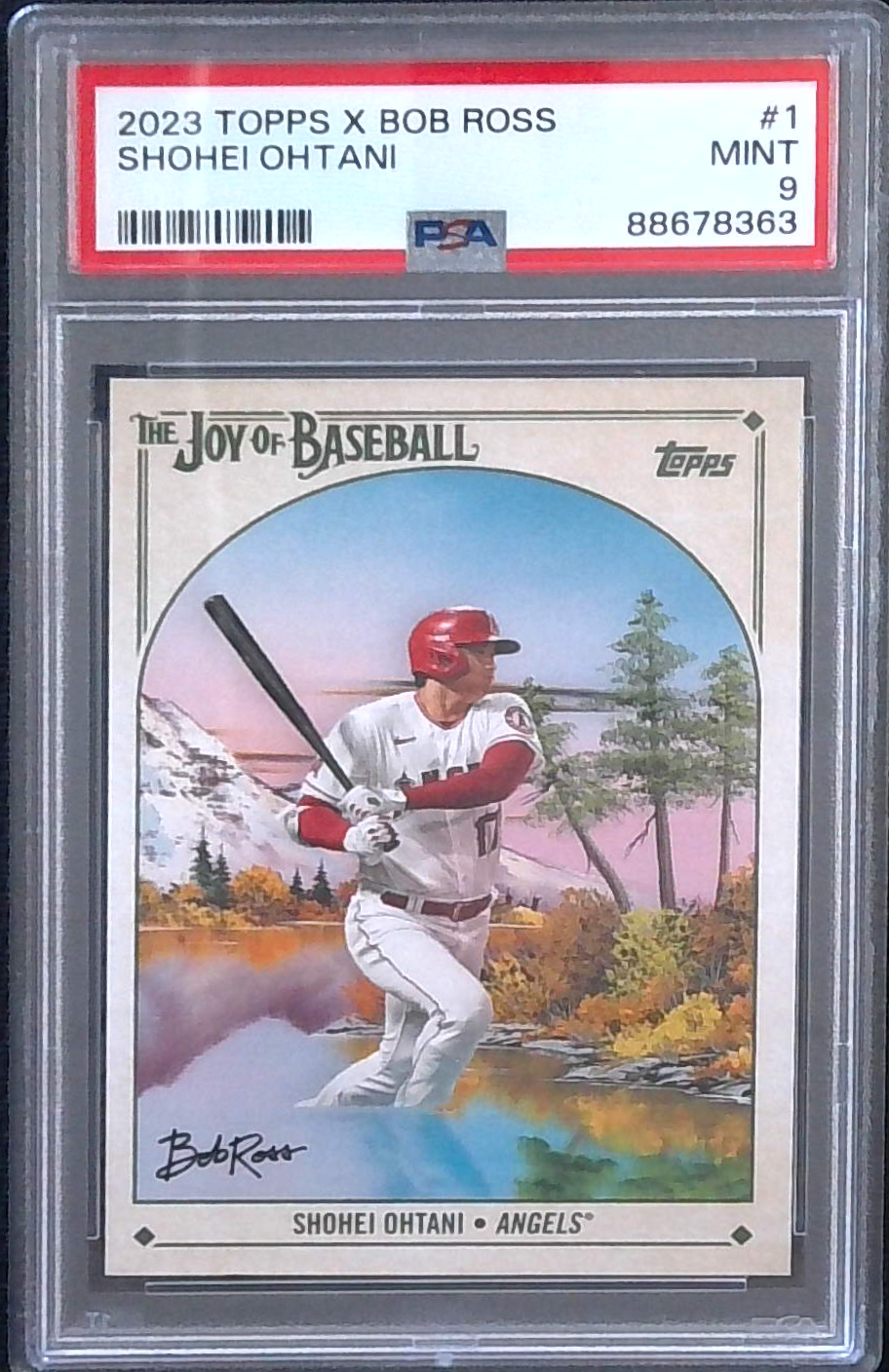 2023 Topps X Bob Ross Shohei Ohtani PSA 9