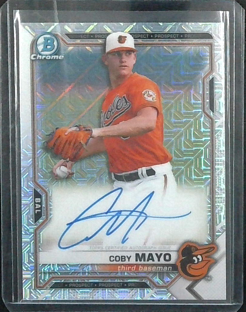 2021 Bowman Mega Box Chrome Mojo Auto Coby Mayo