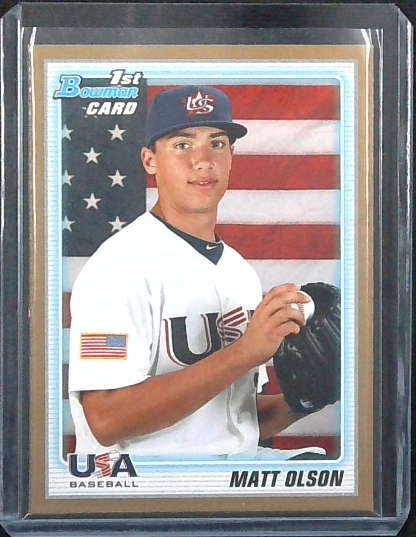 Matt Olson 2010 Bowman 1st Gold Border Variation