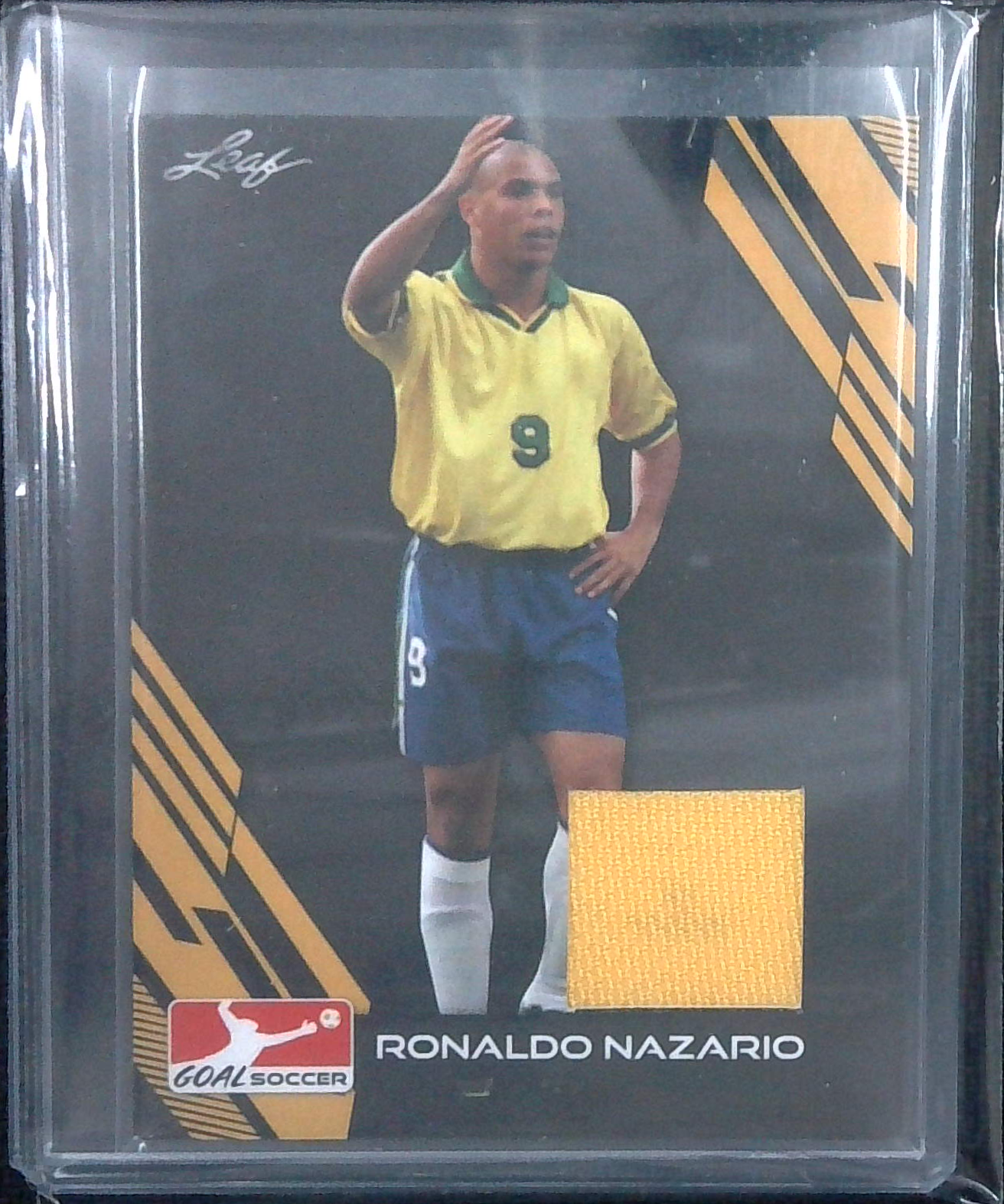 2023 Leaf GOAL Soccer Ronaldo Nazario Game Used Jersey Patch Brazil