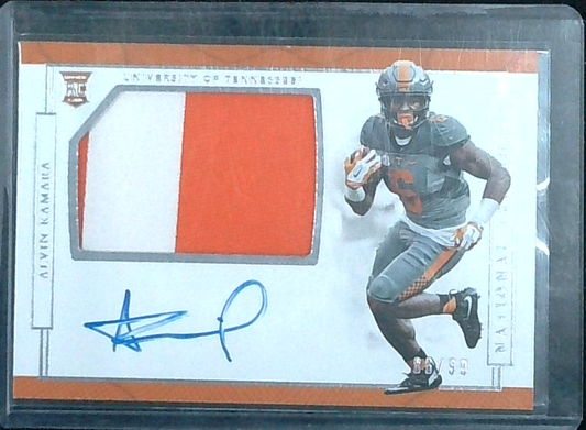 2017 National Treasures Collegiate Alvin Kamara RPA Rookie Patch Auto RC 86/99