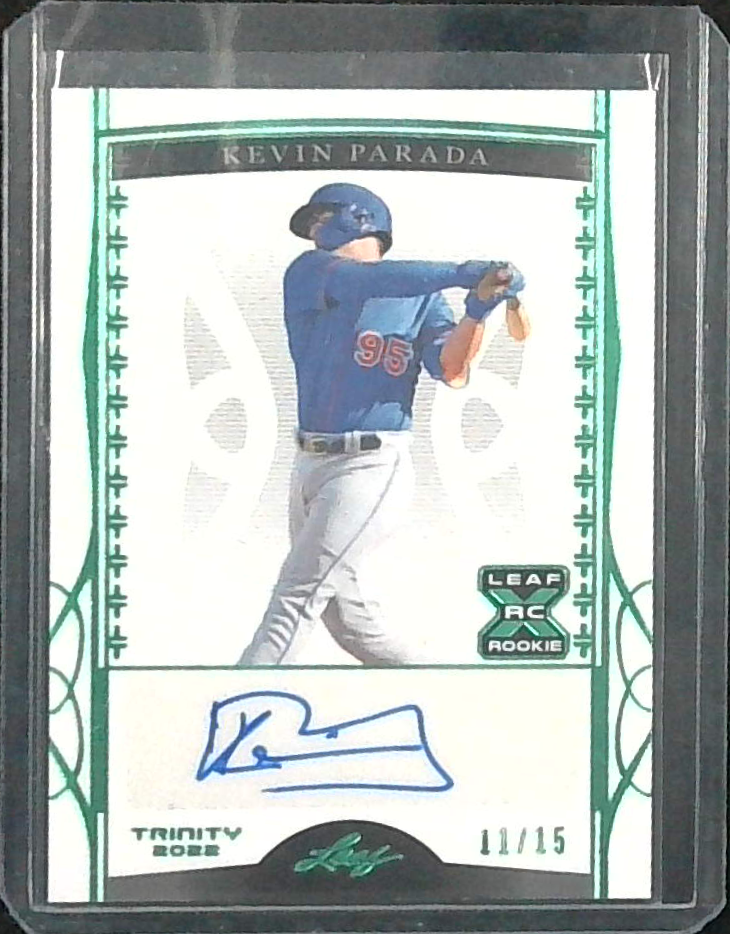 2022 Leaf Trinity Kevin Parada BA-KP1 XRC Geen Foil Auto /15