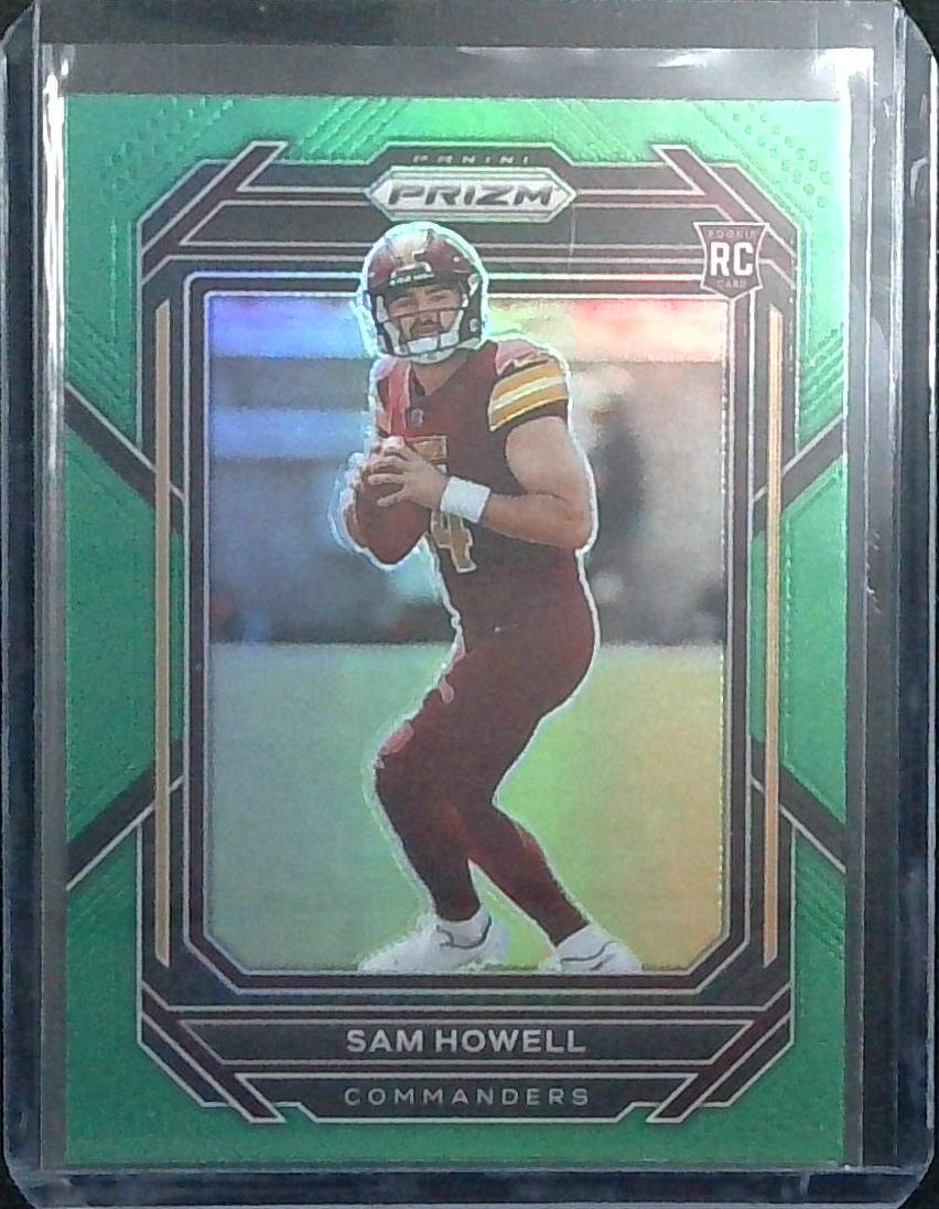 2023 Prizm Football Sam Howell Green Prizm