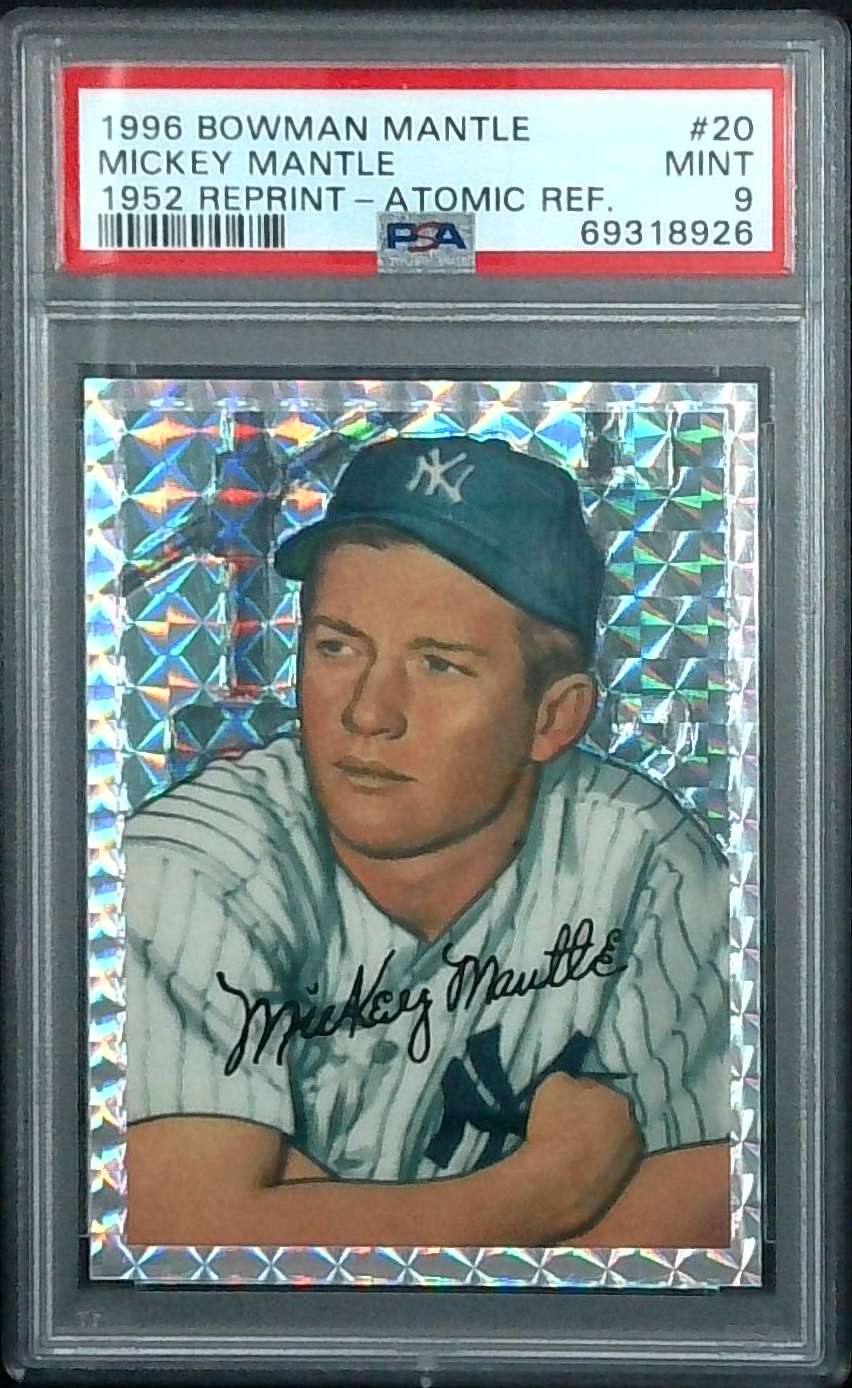 1996 Bowman Mickey Mantle Atomic Refractor PSA 9