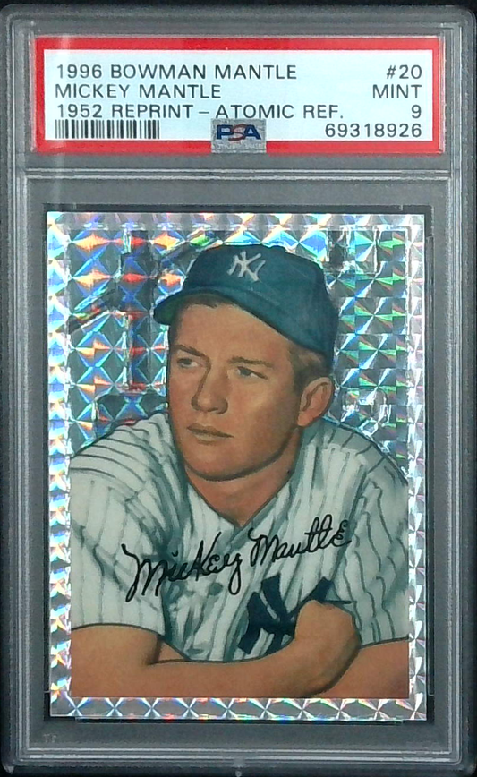 1996 Bowman Mickey Mantle Atomic Refractor PSA 9