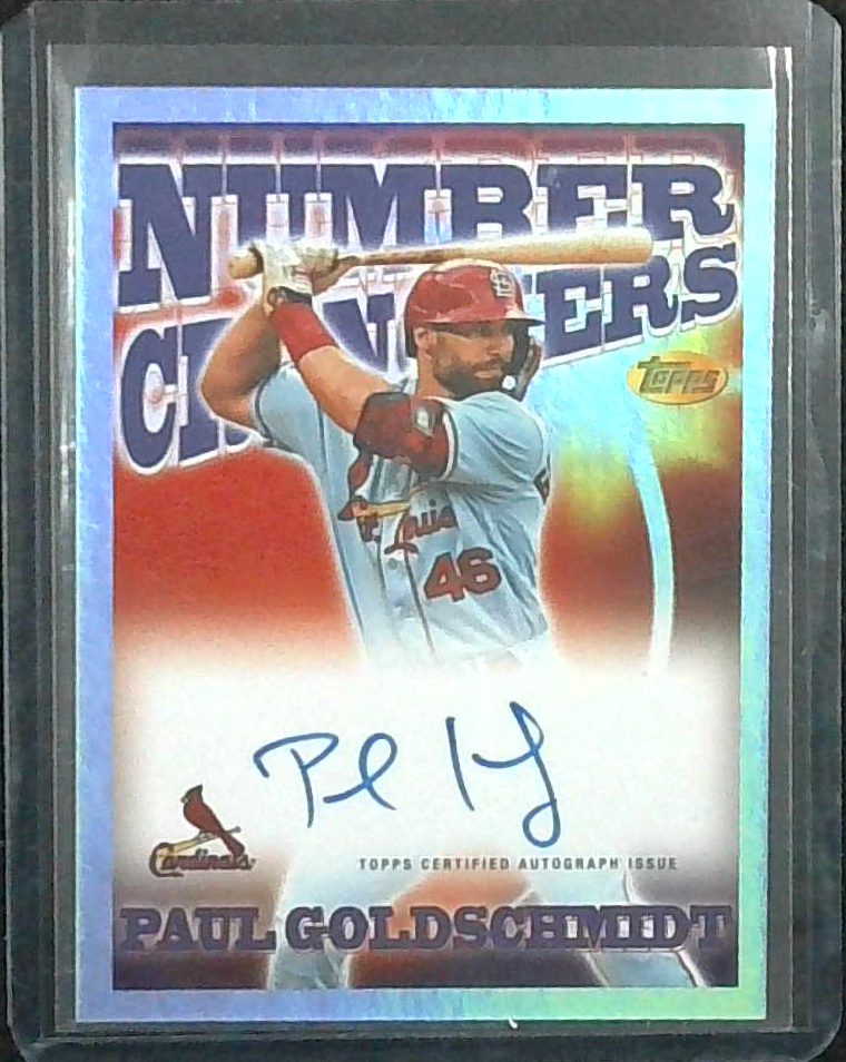 Paul Goldschmidt 2023 Topps Archives Number Crunchers Auto