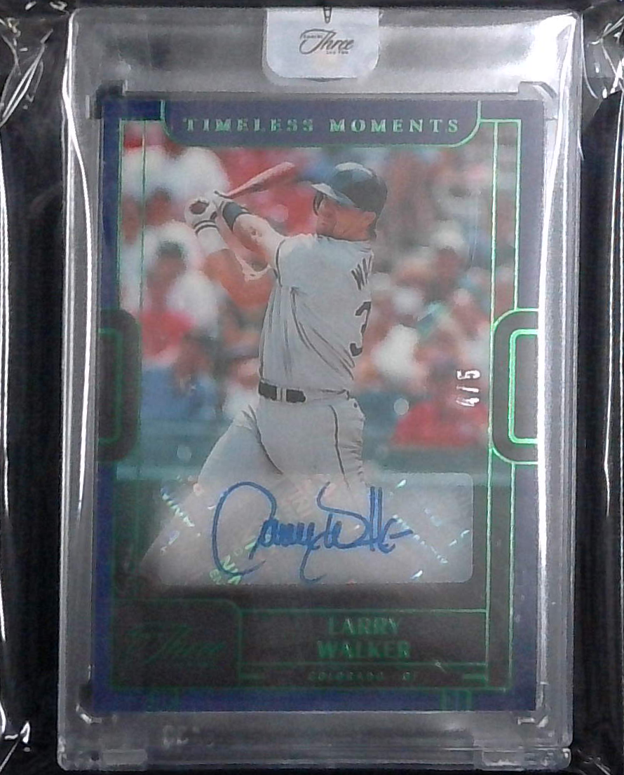 2023 Panini Three And Two Timeless Moments Larry Walker AUTO 4/5