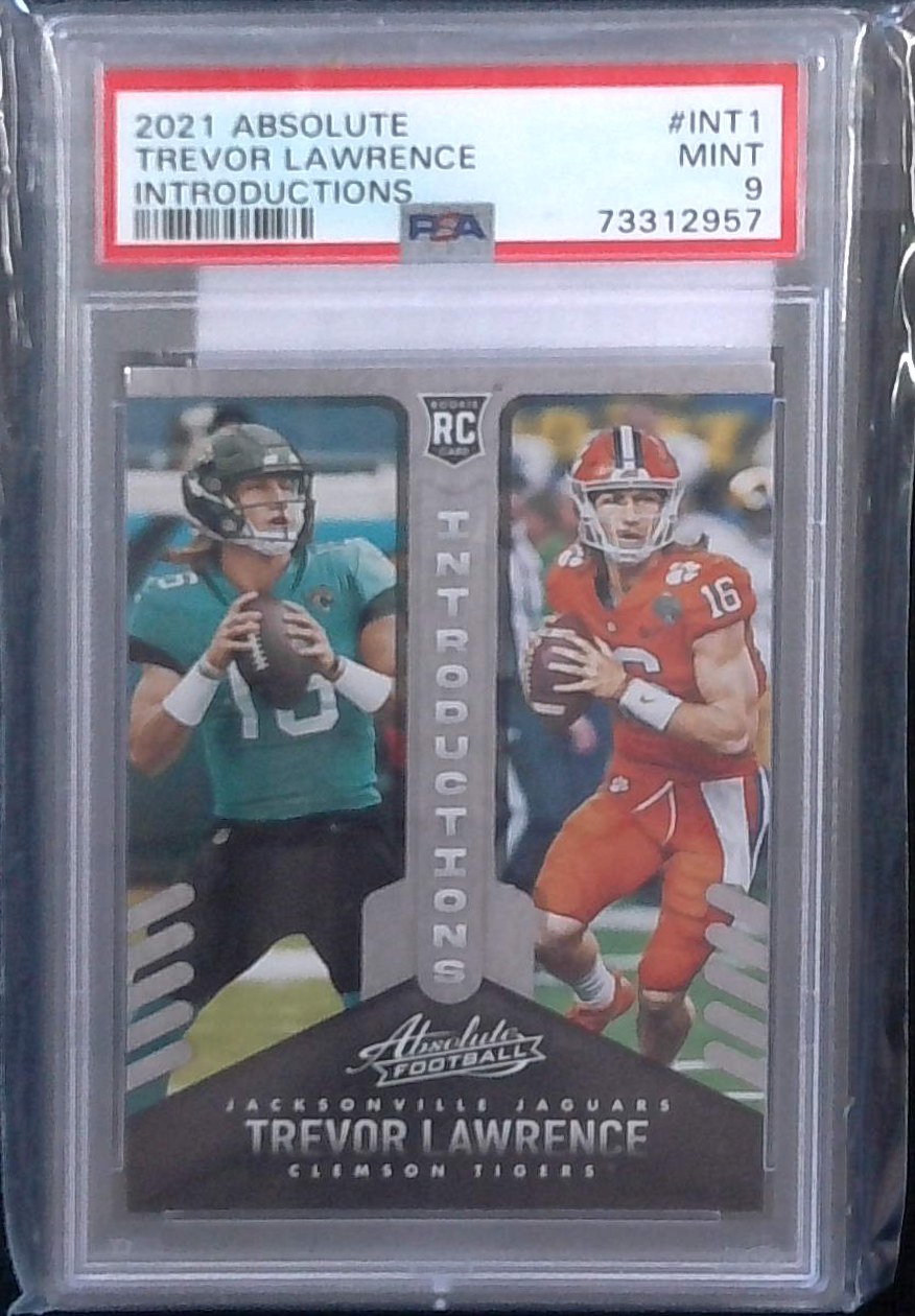 2021 Panini Absolute Trevor Lawrence Introductions Rookie PSA 9
