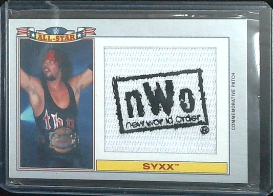 Syxx WWE Heritage 2016 Topps Commemorative NWO Patch Silver Parallel /50