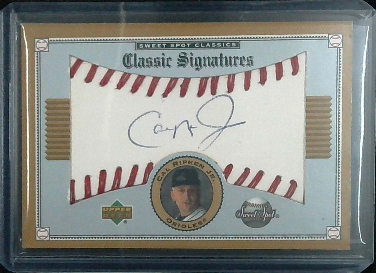 2002 Upper Deck Cal Ripken Jr. Sweet Spot Classic Signatures Auto #S-CR Orioles