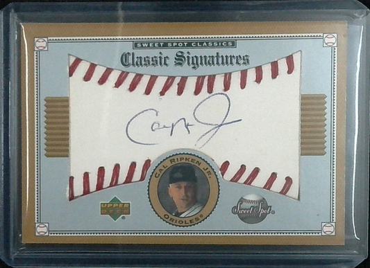 2002 Upper Deck Cal Ripken Jr. Sweet Spot Classic Signatures Auto #S-CR Orioles