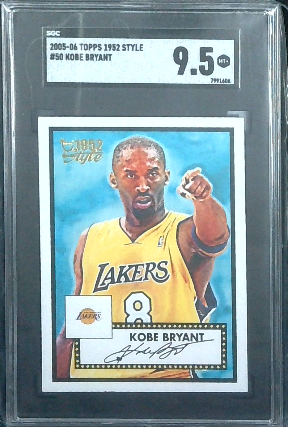 KOBE BRYANT 2005-06 TOPPS 1952 STYLE SGC 9.5