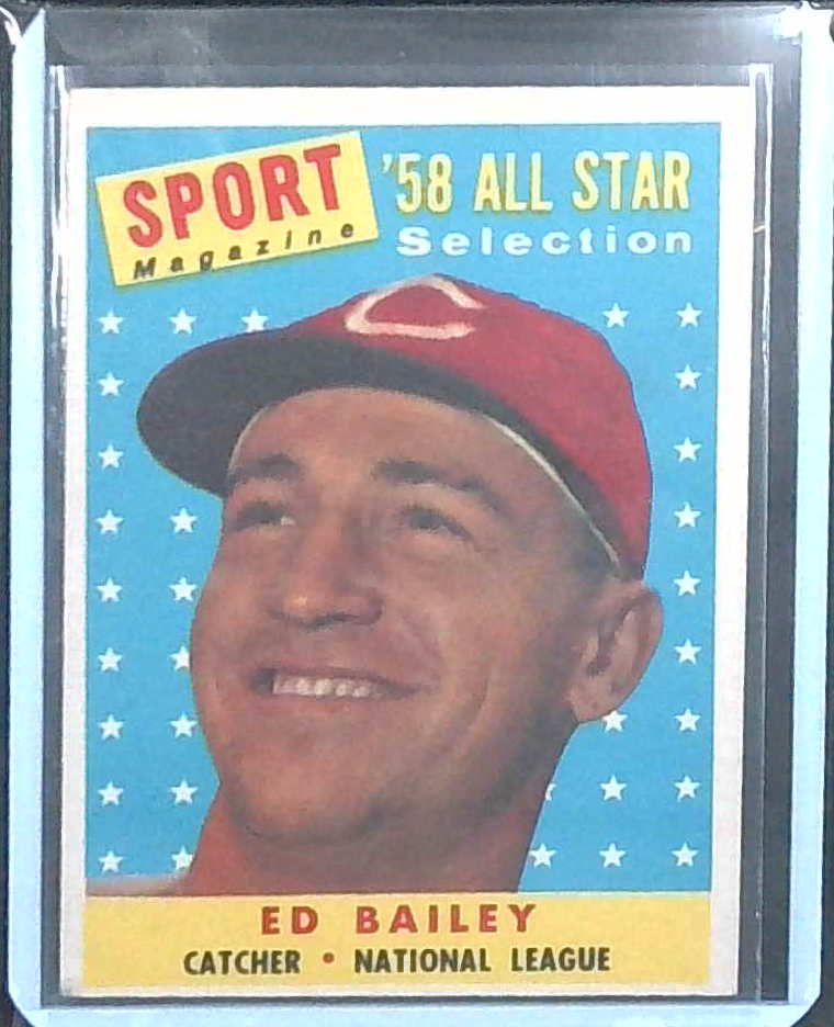 1958 TOPPS # 490 ED BAILEY ALL STAR CINCINNATI REDLEGS