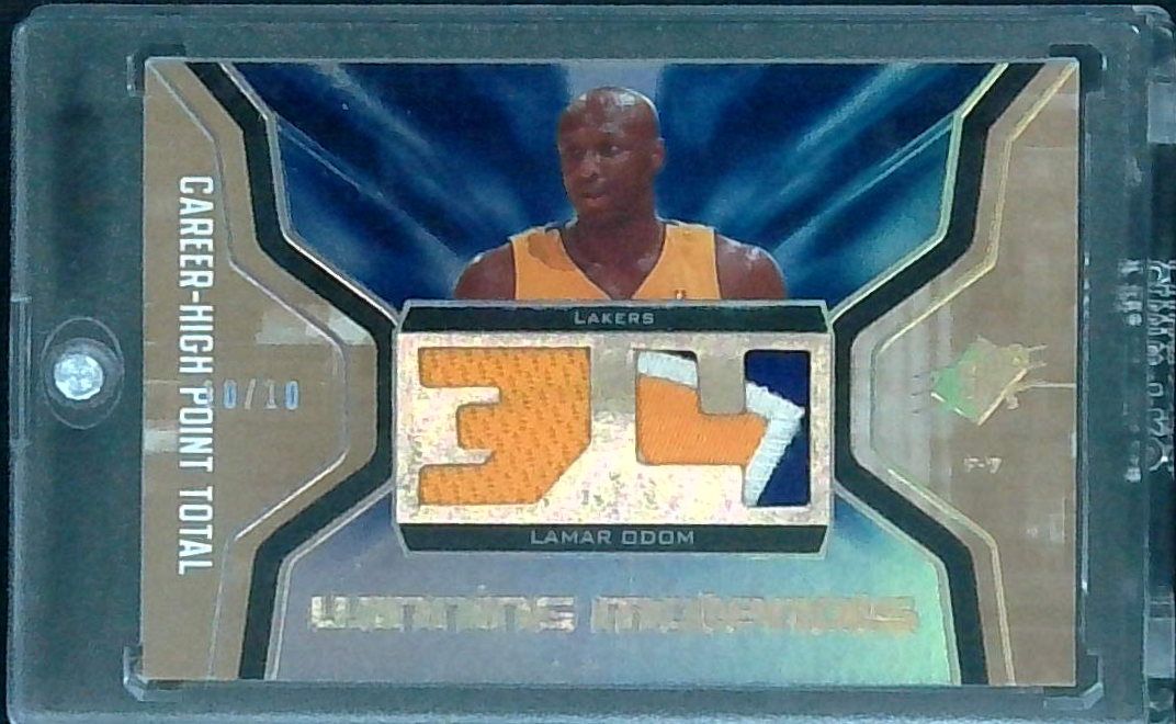 2007-08 SPX Lamar Odom Winning Materials #'d 1/10