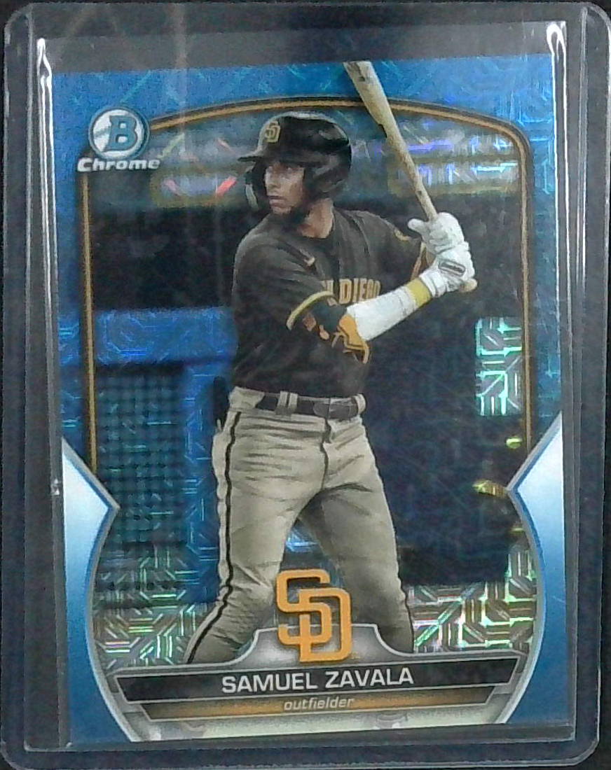 2023 Bowman Chrome Mega Box Mojo Blue Refractor Samuel Zavala Padres
