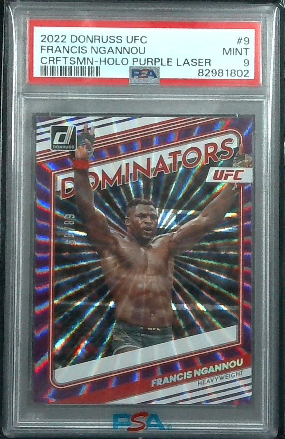 2022 Donruss UFC Dominators Francis Ngannou /99 PSA 9