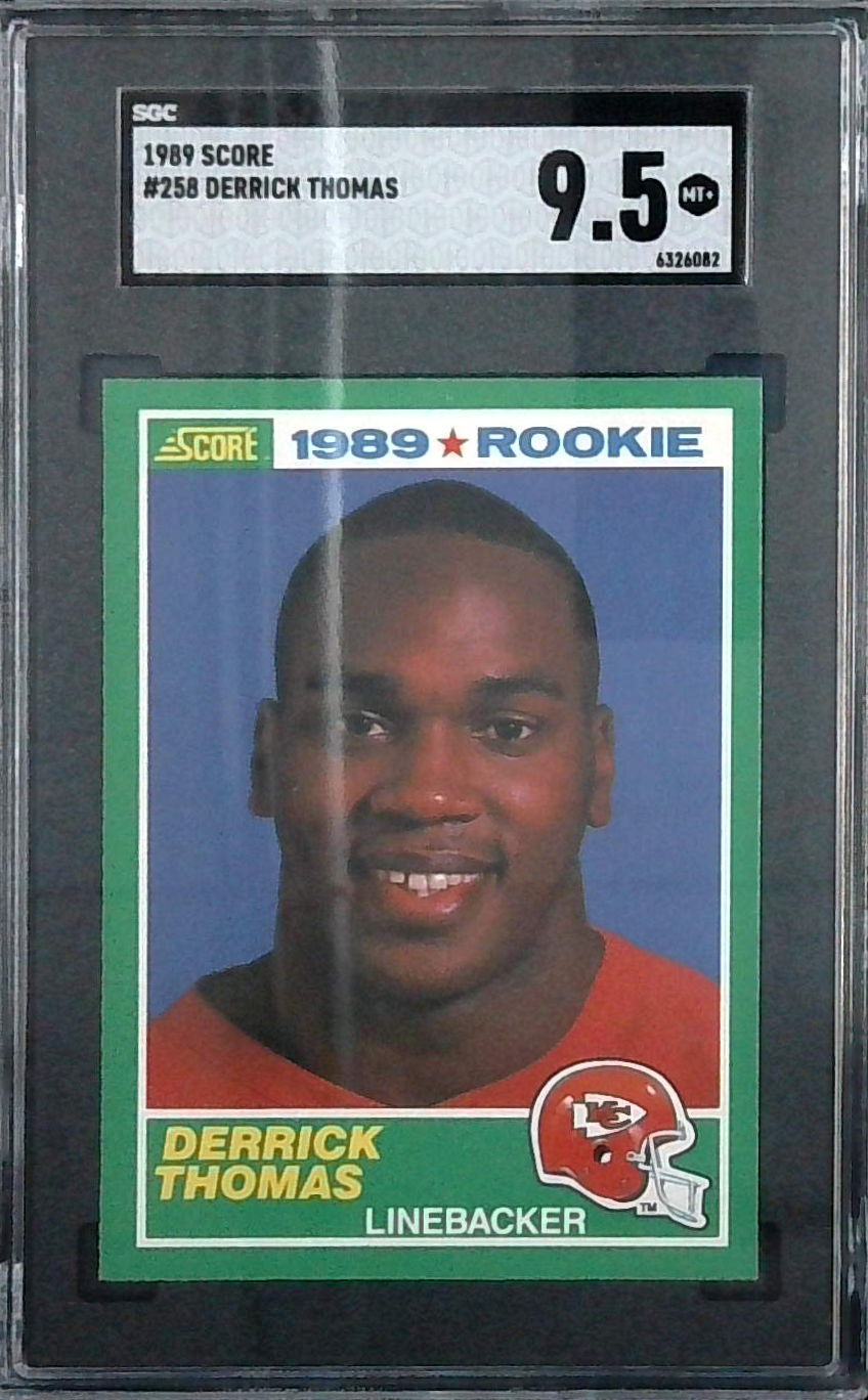 1989 Score 258 Derrick Thomas Rookie SGC 9.5