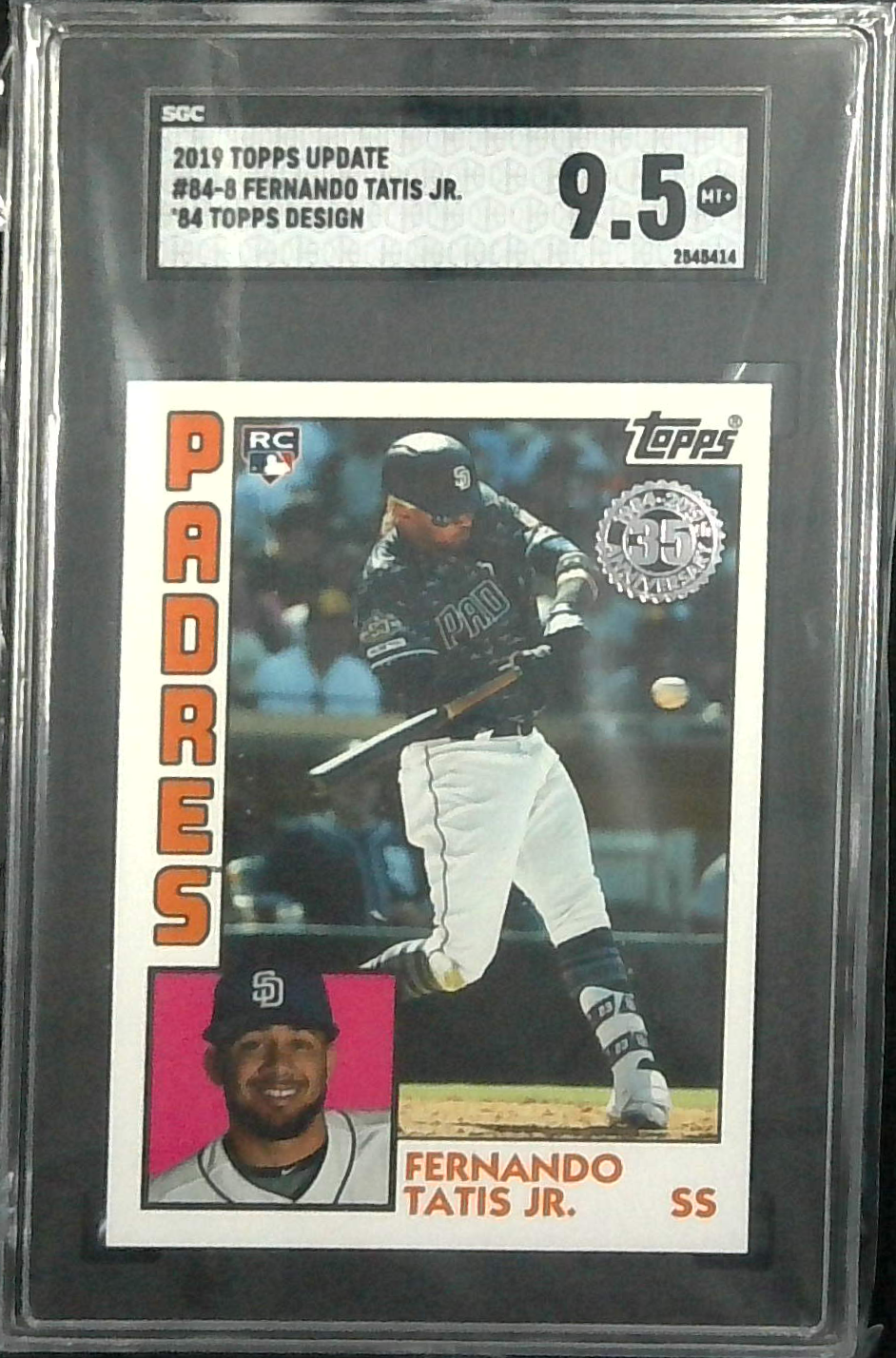2019 Topps Update Fernando Tatis Jr Rookie '84 Topps Design SGC 9.5